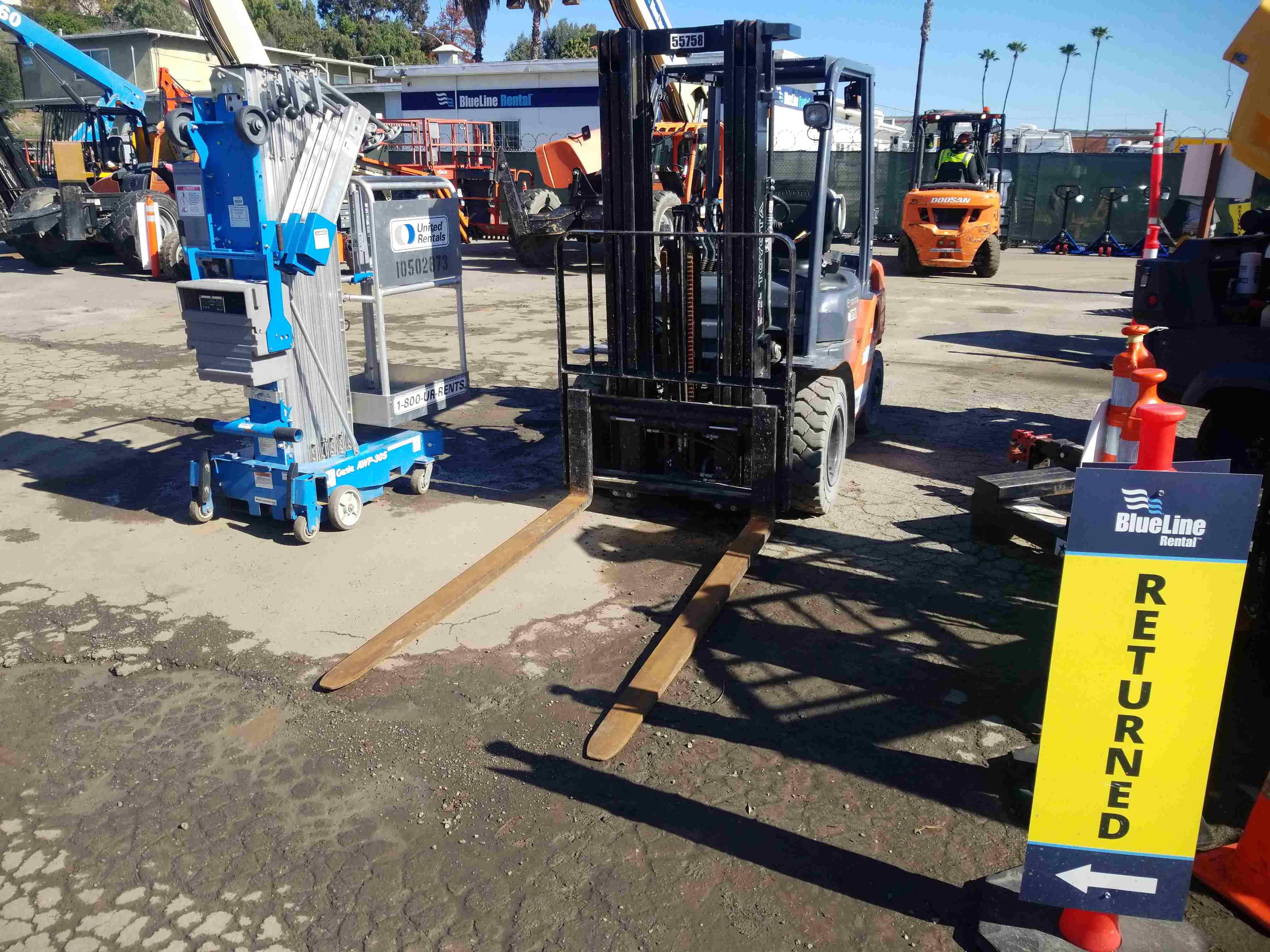 Used 2017 Toyota 8FGU25 Warehouse Forklift For Sale in Escondido, CA United Rentals