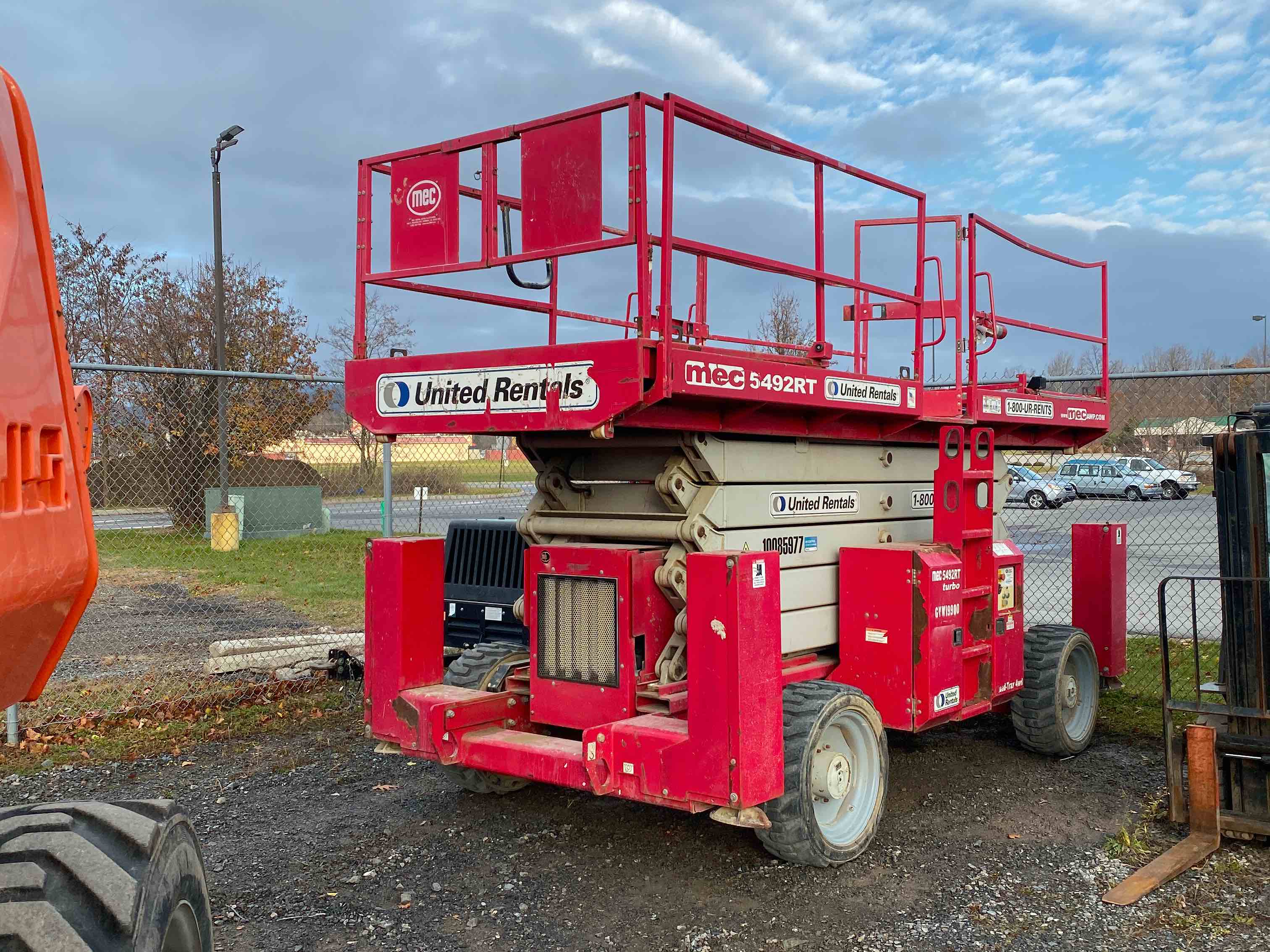 Used 2012 MEC 5492RT Rough Terrain Scissor Lift For Sale in