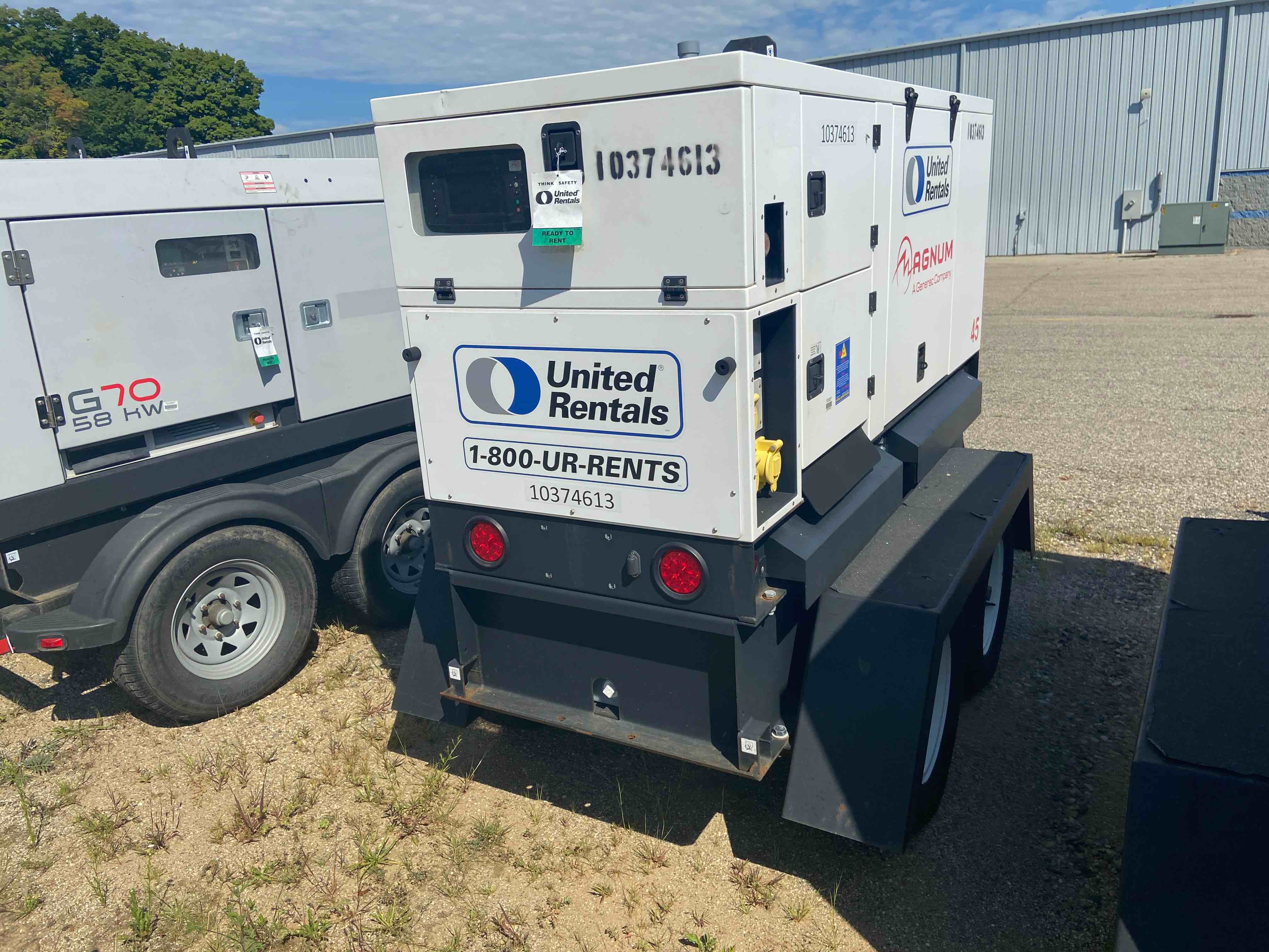 Used 2015 Magnum Pro MMG45IF4 Diesel Generator For Sale in Louisville, KY United Rentals