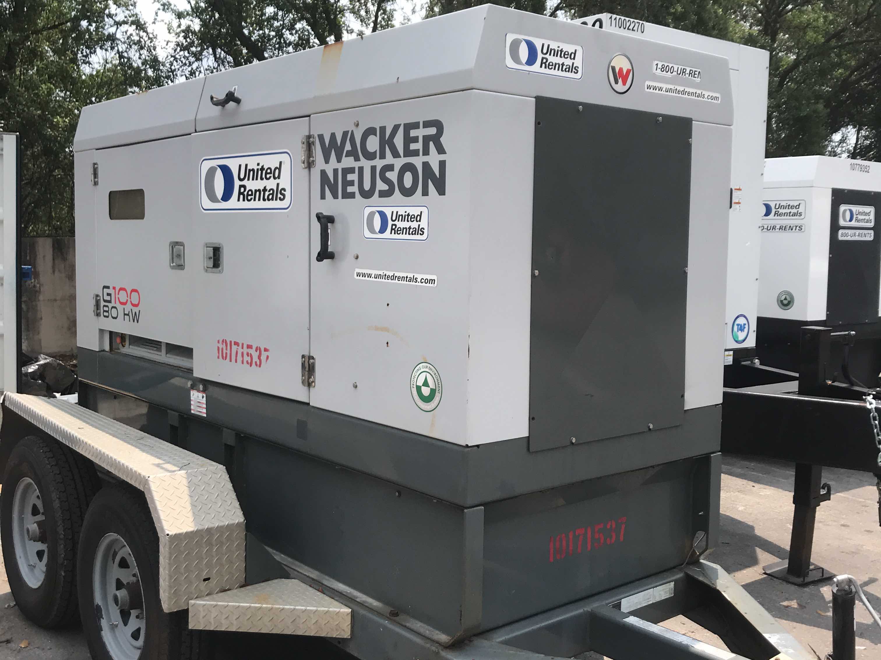 Used 2013 Wacker Neuson G 100 Diesel Generator For Sale in Jacksonville