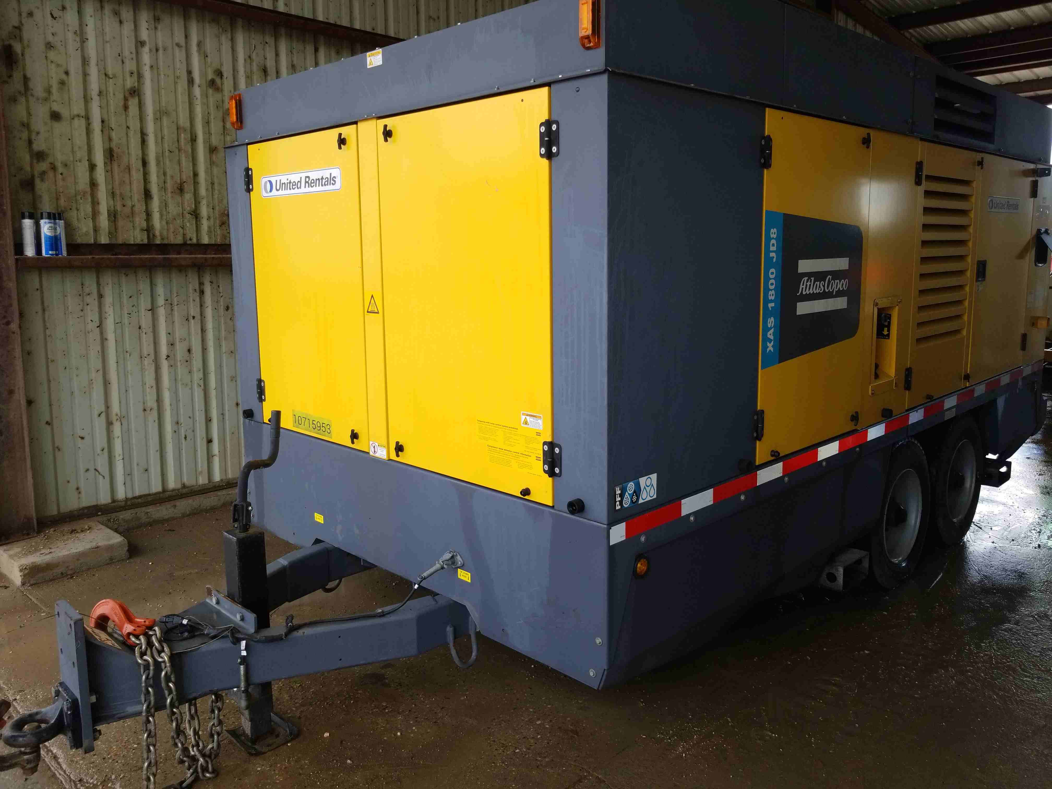 Used 2018 Atlas Copco XAS1800 JD7 T4F Air Compressor For Sale in Corpus ...