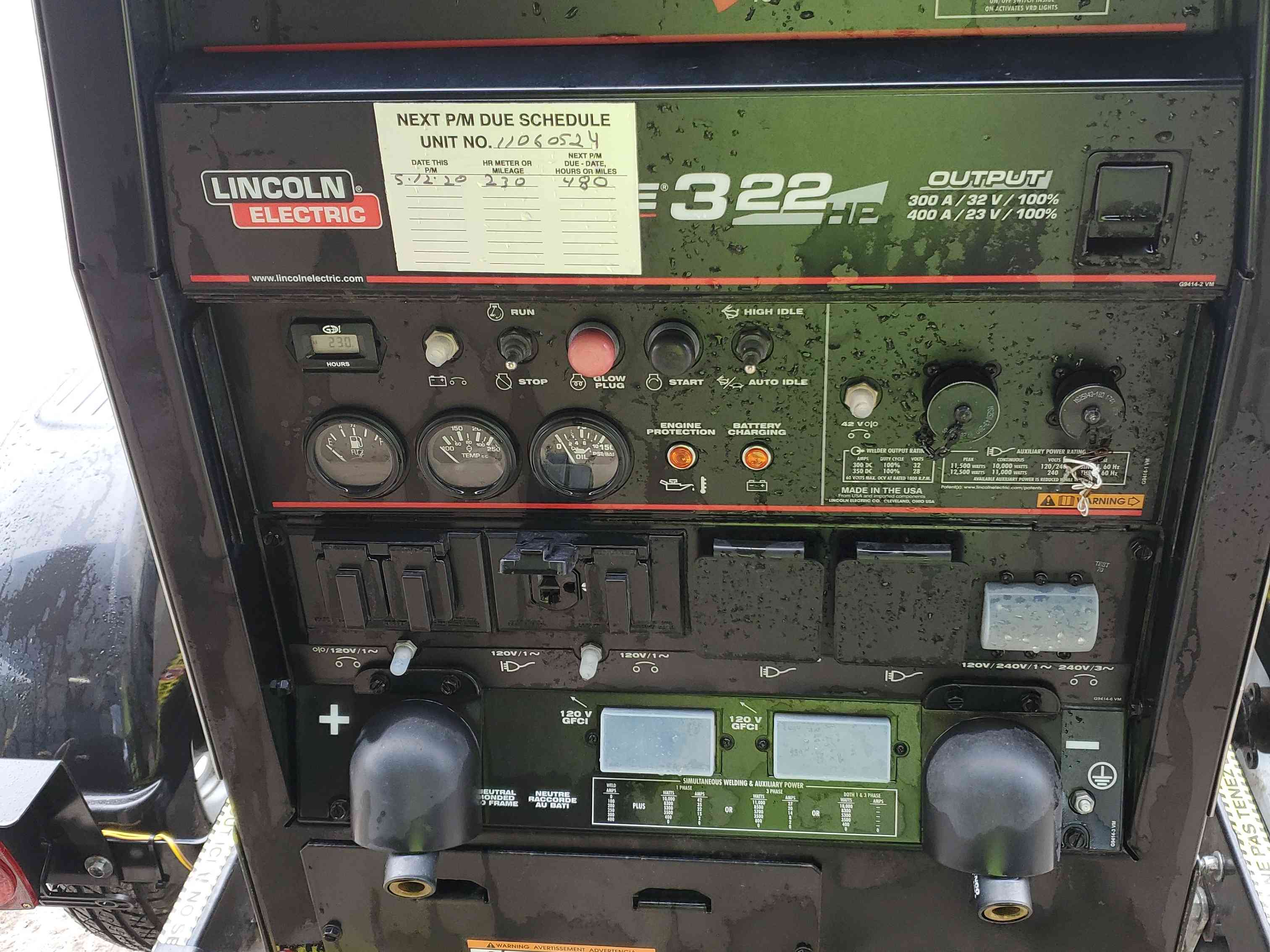 Used 2020 Lincoln Electric VANTAGE 322 Welder For Sale in Corp Christi