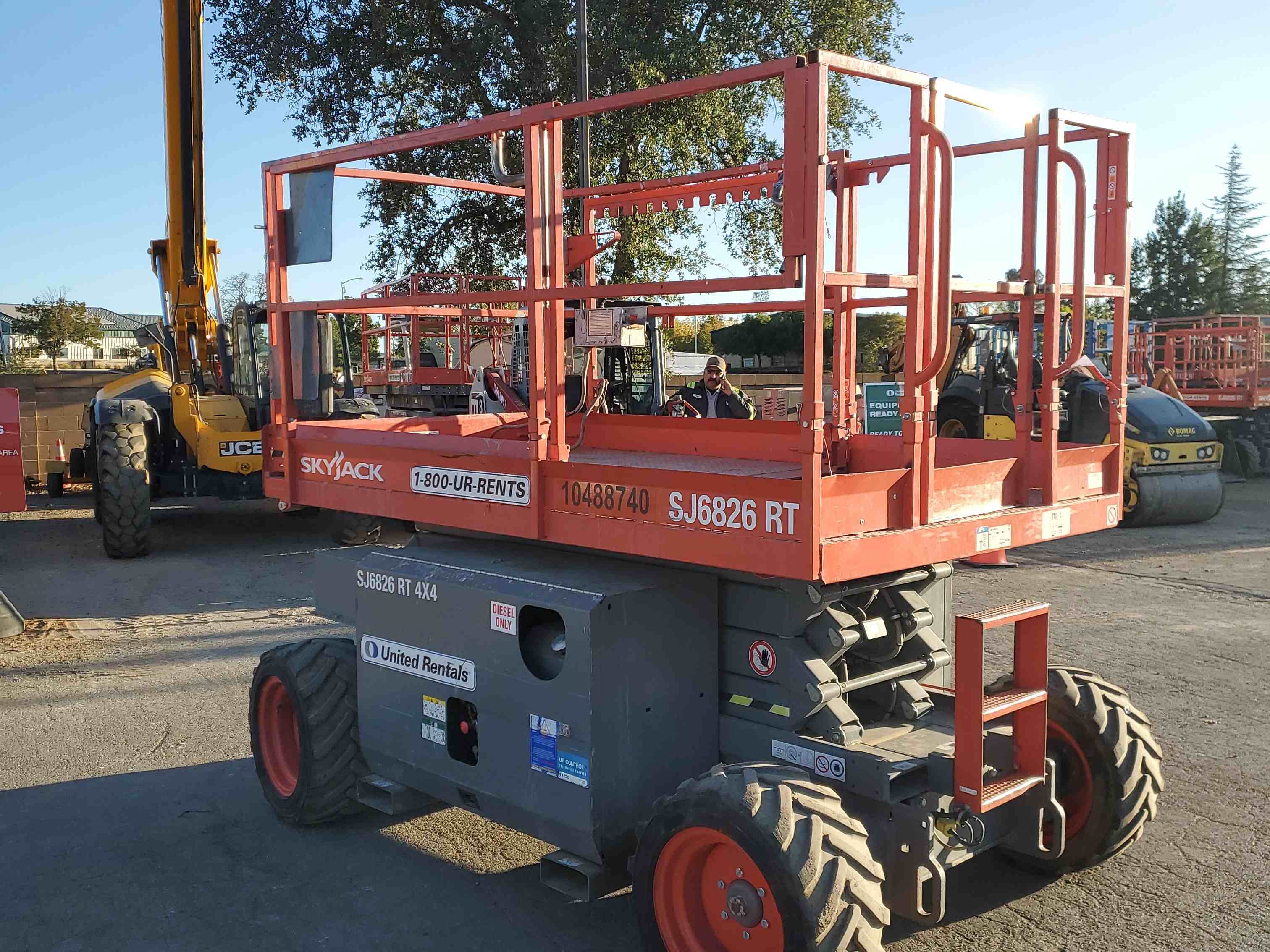 Used 2016 Skyjack SJ6826RT Rough Terrain Scissor Lift For Sale in San