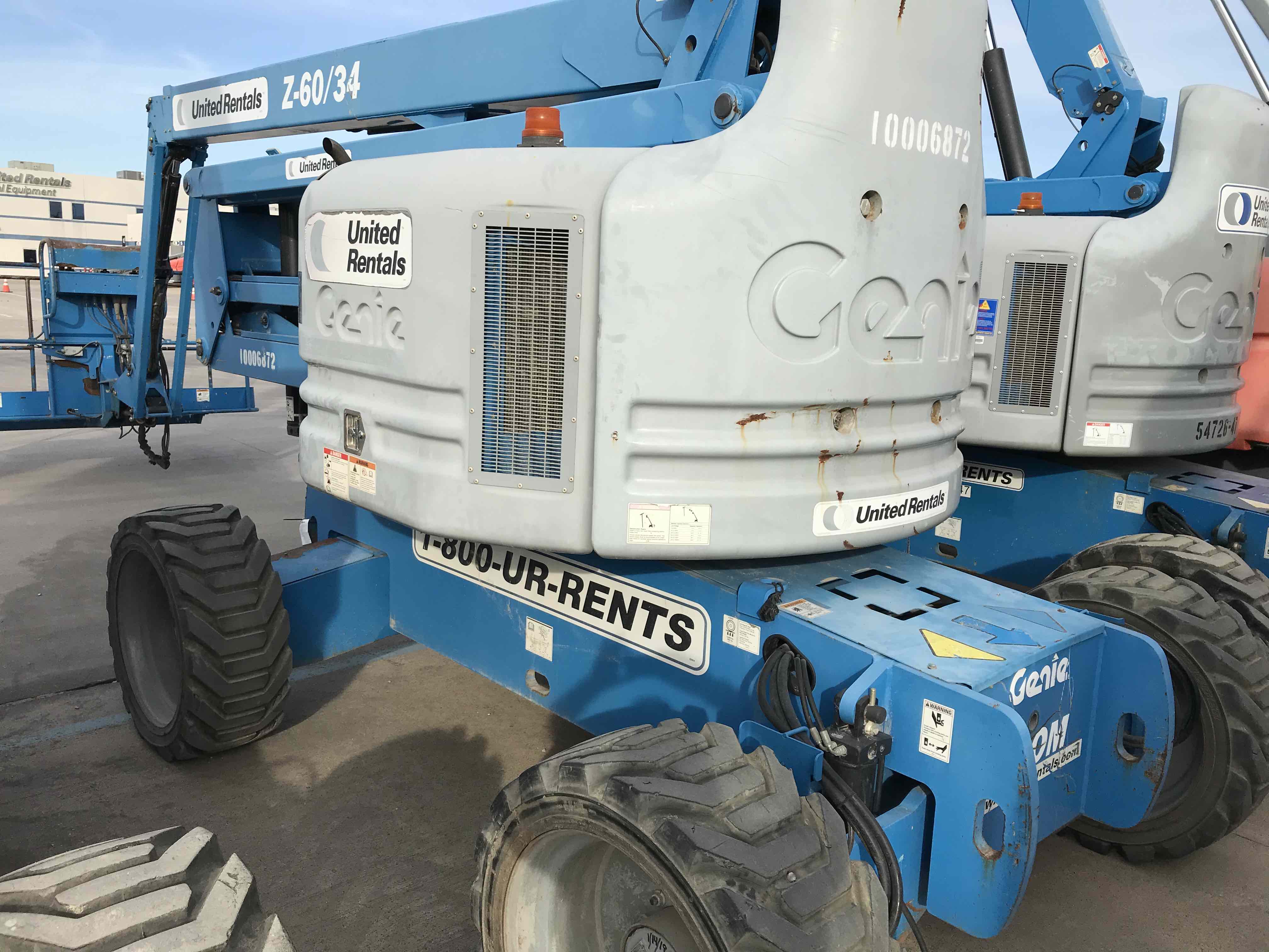 Used 2012 Genie Z60/34 Articulating Boom Lift For Sale in Irving, TX