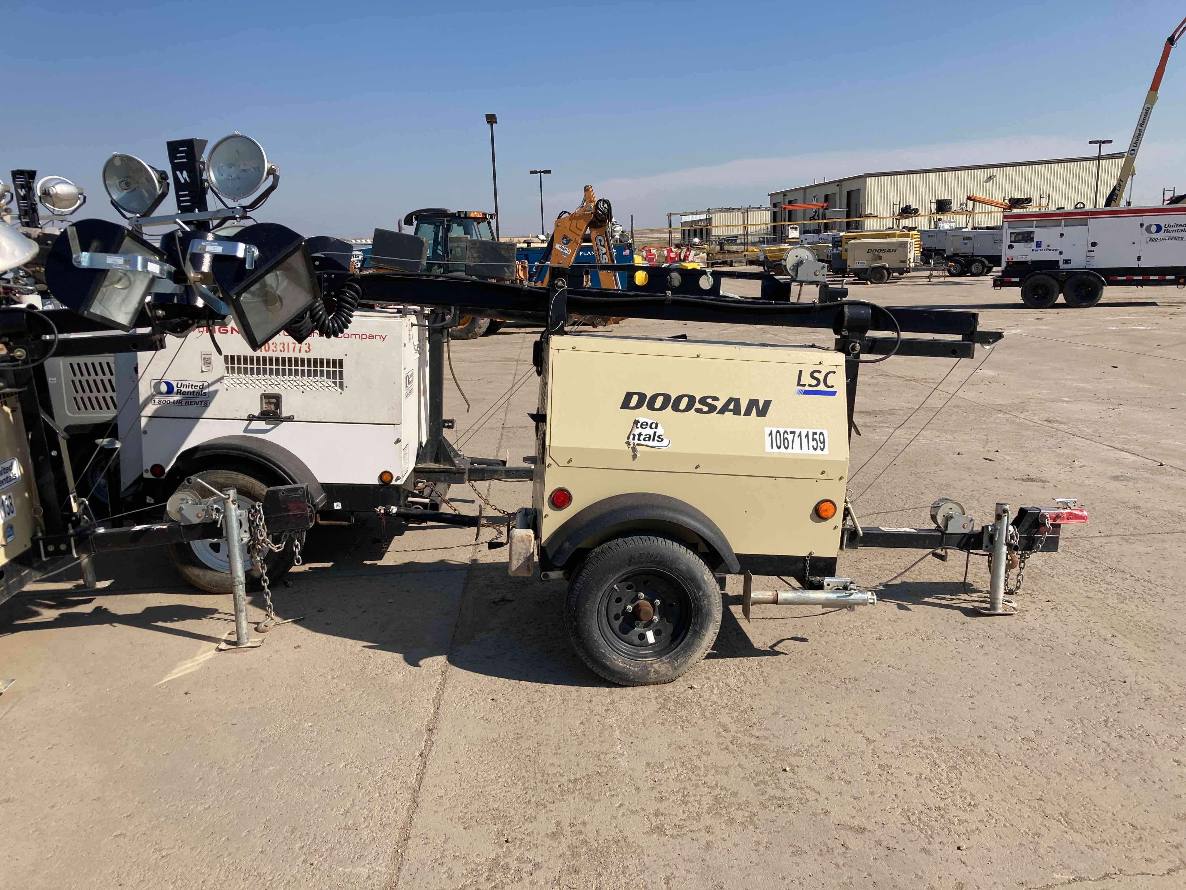 Used 2017 Doosan LSCWKUB60HZT4F Towable Light Tower For Sale in Williston, ND United Rentals