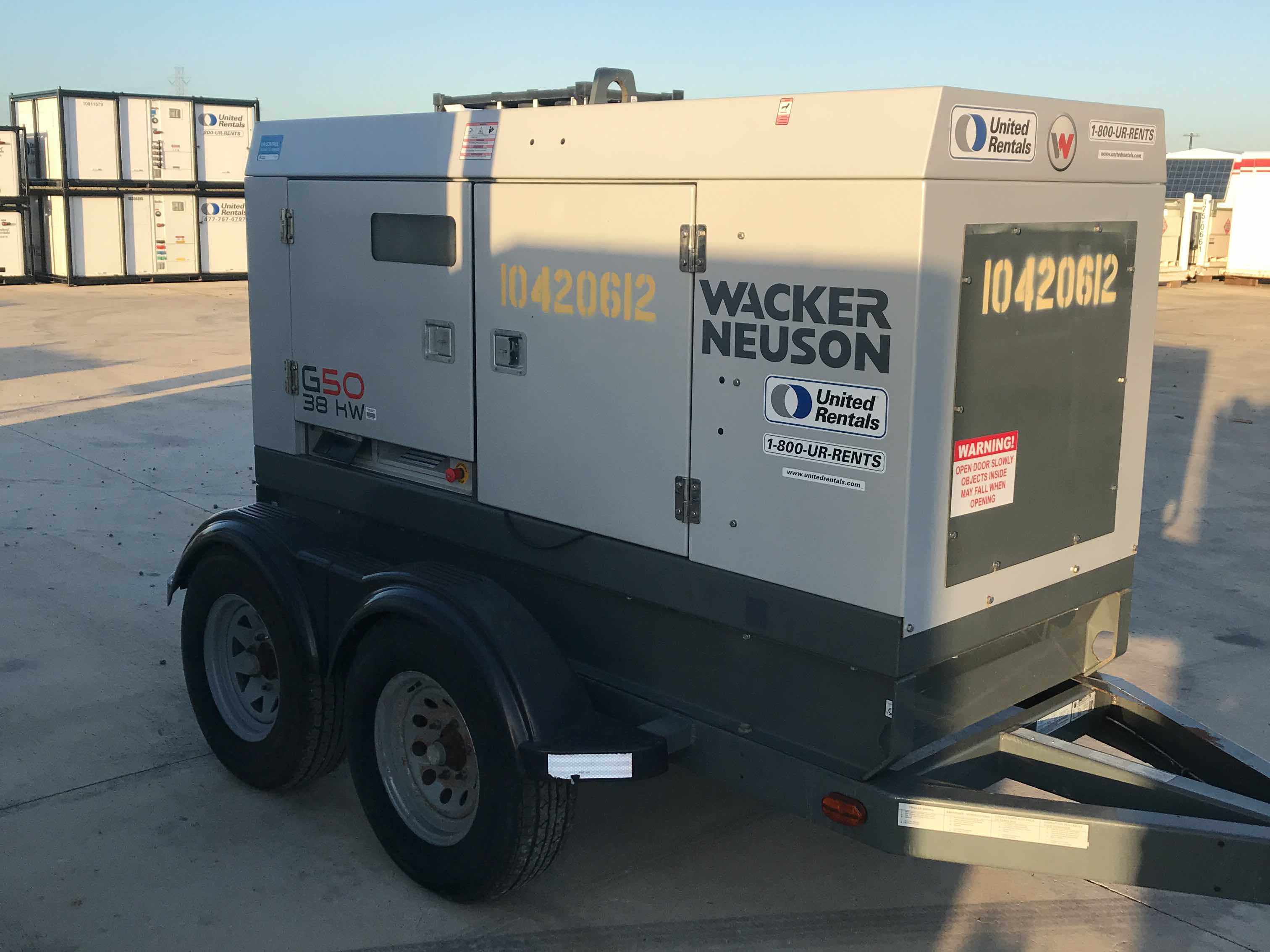 Used 2015 Wacker Neuson G50 T4F Diesel Generator For Sale in Carrizo