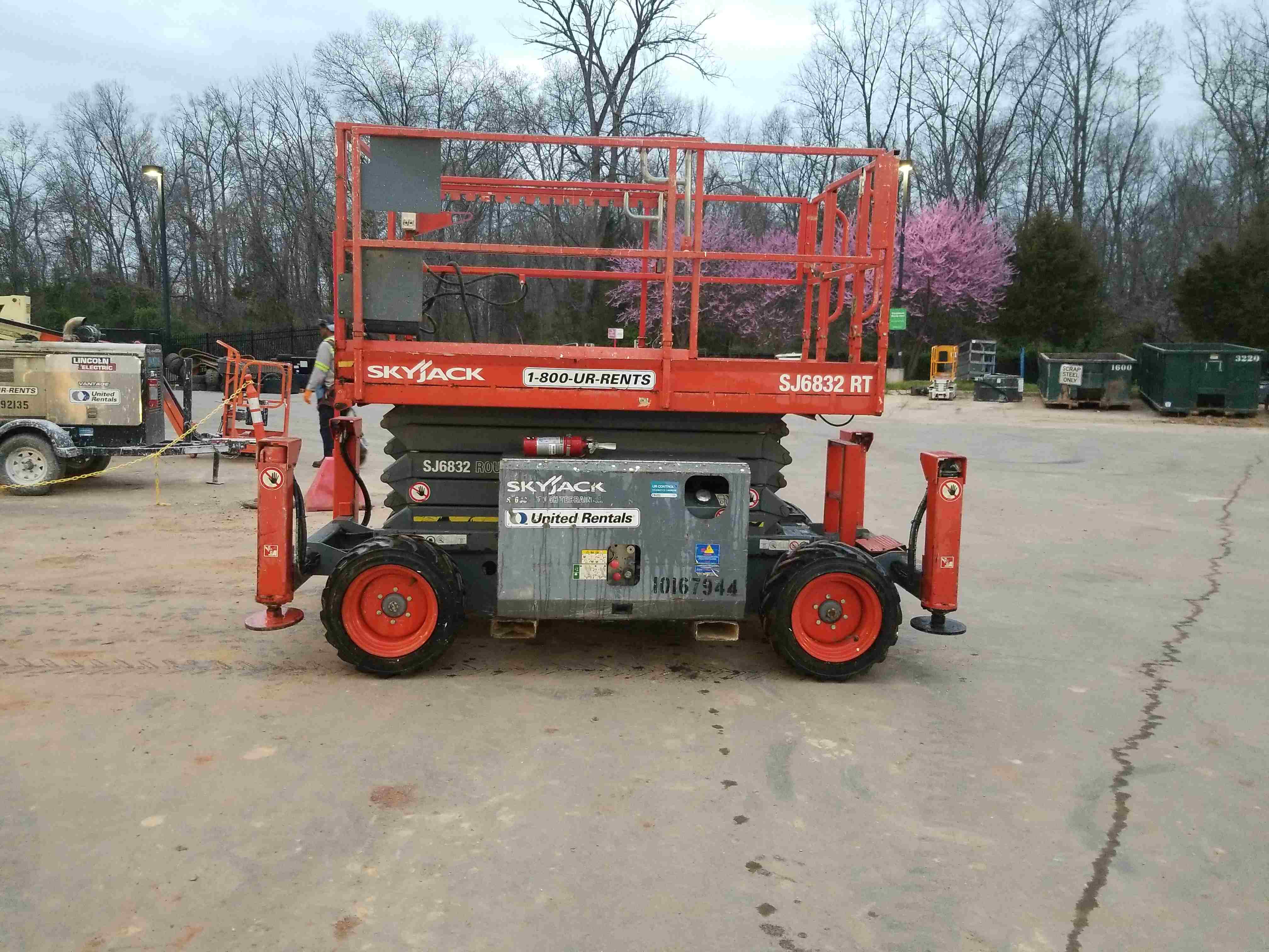 Used 2013 Skyjack SJ6832RT Rough Terrain Scissor Lift For Sale in