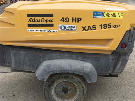2014 Atlas Copco XAS185KDPEIT4 Air Compressor