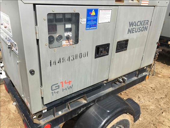2013 Wacker Neuson G14 Portable Generator