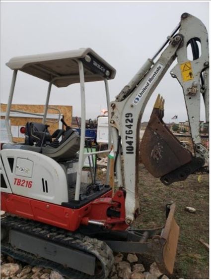 2016 Takeuchi TB216 Mini-Excavator