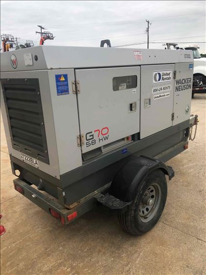 2016 Wacker Neuson G 70 Diesel Generator