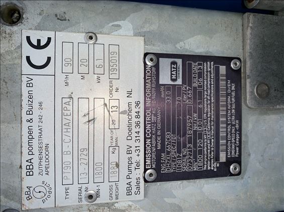 2013 BBA PT90 Pump