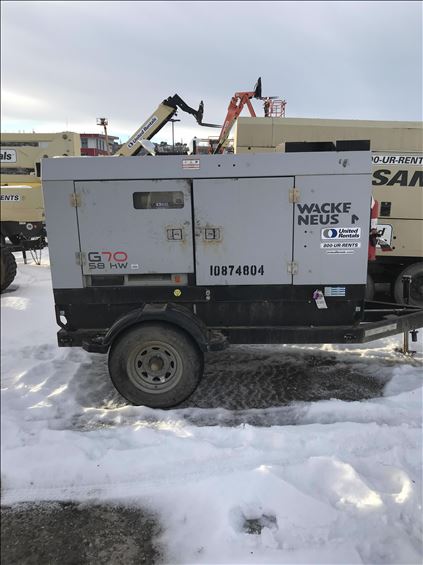 2018 Wacker Neuson G70 T3 Diesel Generator