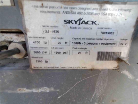 2014 Skyjack SJIII4626 Scissor Lift